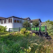 View of the path to the riverside from Hawthorn Cottage