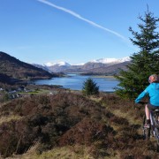 Biking above the Ballachulish Quarry